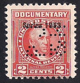 #R621 2 cents O. Wilcott Jr 1953 Documentary stamp used F-VF