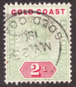 1898 Gold Coast Sc #33 - 2sh Queen Victoria - Used - cv$37