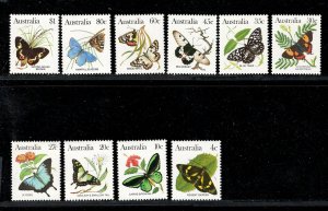 AUSTRALIA SC# 872-80 FVF/MNH