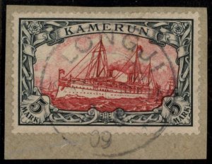 Germany 1909 LONGJI Kamerun Cameroons Mi19 Unwmk 5RM Mark Yacht Expertize 104933