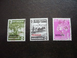 Stamps - Bangladesh - Scott# O16,O17,O19 - Used Part Set of 3 Stamps