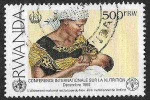 Rwanda # 1384 - Breastfeeding - Used....{I}
