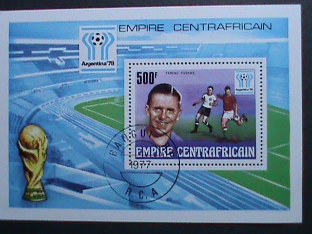 CENTRAL AFRICA-1977- WORLD CUP SOCCER-ARGENTINA'78  FANCY CANCEL VERY FINE