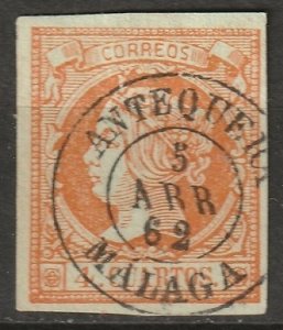 Spain 1860 Sc 50 used Antequera CDS