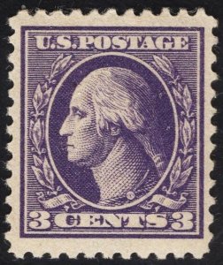 US #502 3c Dark Violet Washington Type II MINT NH  SCV $27.50