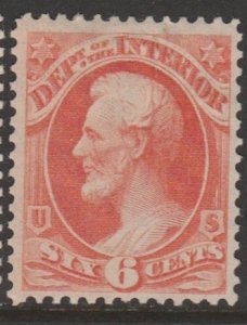U.S. Scott #O18 Lincoln - Dept. of the Interior Official Stamp - Mint Single