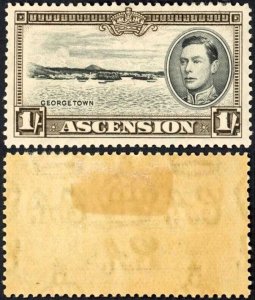 Ascension SG42a KGVI 1/- black and sepia perf 13.5 M/Mint (toned)