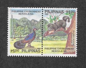 Philippines 1981 Mint NH Pair Environment Month!