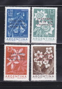 Argentina B31-B34 Set MNH Flowers (D)