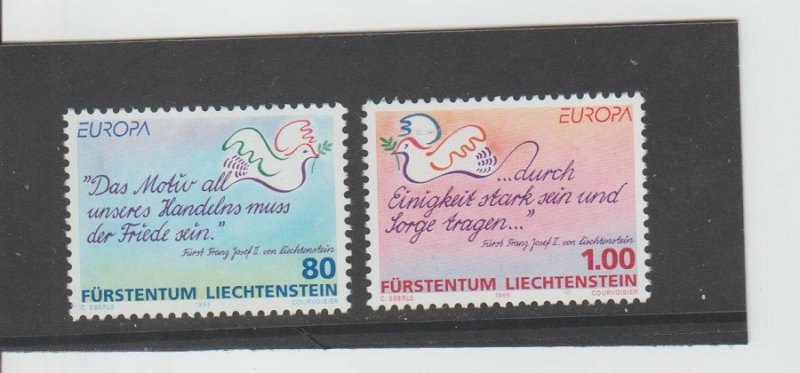 Liechtenstein  Scott#  1043-1044  MNH  (1995 Peace and Freedom)