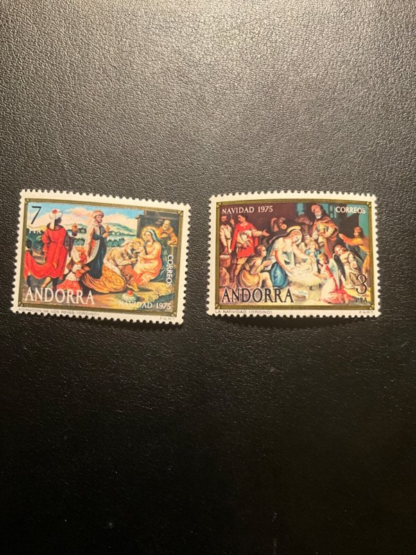 Stamps Spanish Andorra Scott #90-1 never hinged