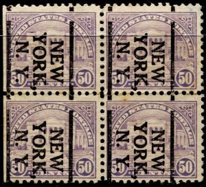 US Stamps #570 PRE CANCEL BLOCK OF 4