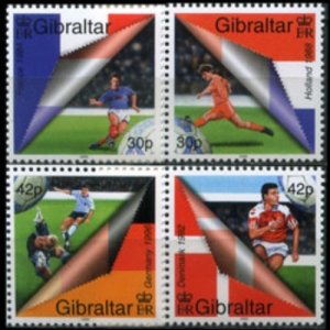 GIBRALTAR 2000 - Scott# 832-5 European Soccer 30-42p NH