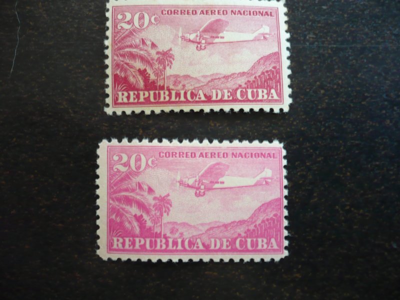 Stamps - Cuba - Scott# C12-C15 - Mint Hinged Set of 5 Air Mail Stamps