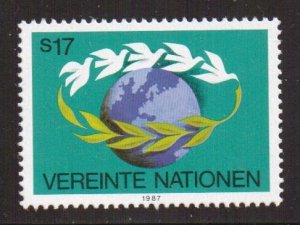 United Nations Vienna  #73  MNH  1987  peace embracing the earth