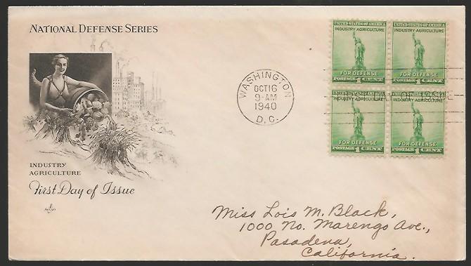 # 899 ADDR ARTCRAFT FDC BL4  Statue of Liberty