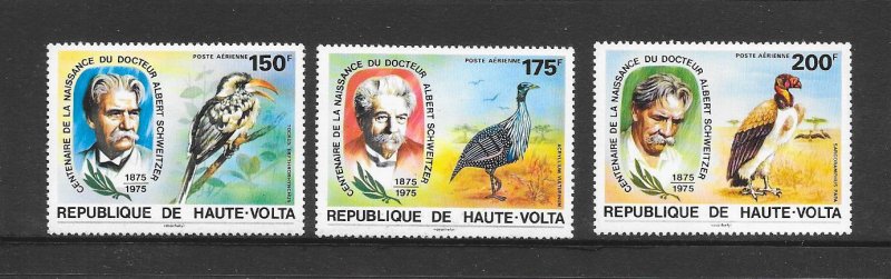 BIRDS - UPPER VOLTA #C212-14 SCHWEITZER  MNH