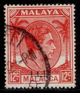 MALAYSIA - Malacca GVI SG9a, 12c scarlet, FINE USED. Cat £18.