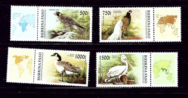 Burkina Faso 1087-90 MNH 1996 Birds