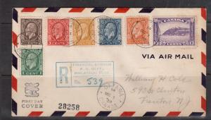 Canada #195 - #201 Used On Registered First Day Cover