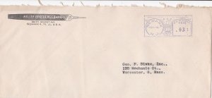 U.S. HELLER BROTHERS COMPANY, N.J. 1946 Illustd. Back Meter Mail Cover Ref 47082