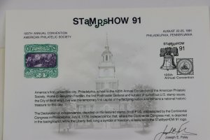 STAMPSHOW APS Philatelic Society Expo club Souvenir card lot 79 81 91 92 1993
