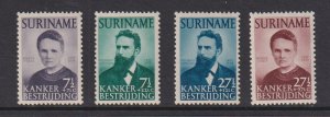 Surinam #B49-B52  MH  1950  Curie and Rontgen