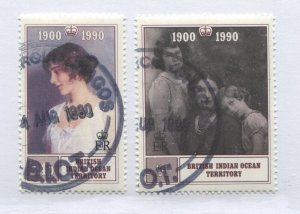 British Indian Ocean Territory QEII 1990 Queen Mom set used