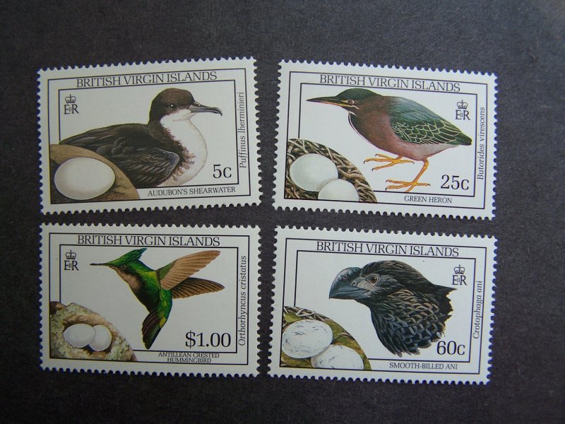 British Virgin Islands 1990 MNH Birds 4 v set