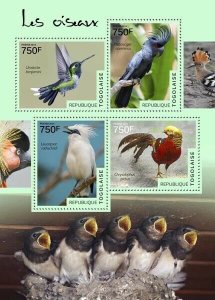 2014 TOGO MNH. BIRDS   |  Y&T Code: 4070-4073  |  Michel Code: 6121-6124