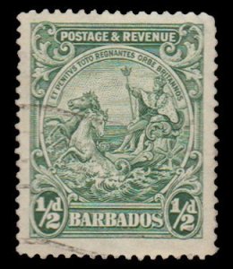 BARBADOS STAMP 1925. SCOTT # 166. USED. # 2