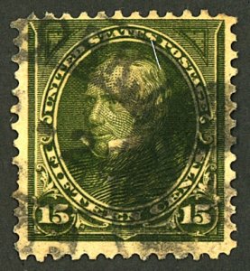 U.S.  #284 USED SML THIN ON REVERSE