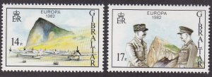 Gibraltar # 435-436, Europa, NH, 1/2 Cat.