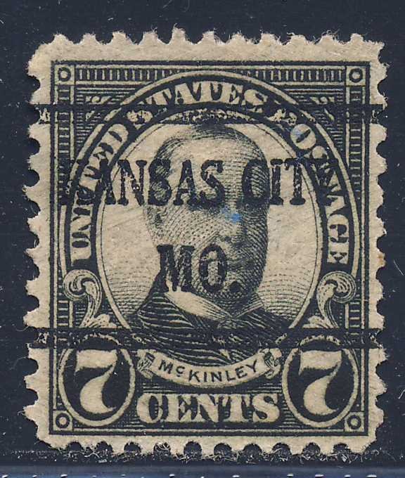 Kansas City MO, 639-43 Bureau Precancel, 7¢ McKinley