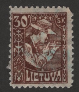 Lithuania 100 Peasant Sharpening Scythe 1921