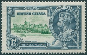 British Guiana 1935 12c green & indigo Jubilee SG303 unused