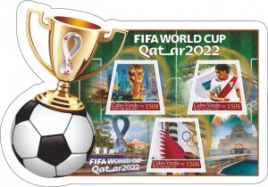 Stamps. Soccer. World Cup Qatar 2022 2020 year 1+1 sheets perforated