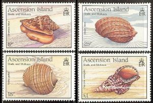 Ascension 1989, Shells 4v, MNH