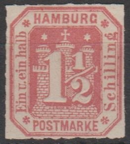 Mi: 21   MH  1866  Hamburg Cat € 16