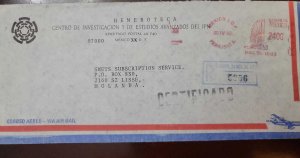 O) 1982 MEXICO,  METERSTAMP, CERTIFICATE, HEMEROTECA  - CENTRO DE INVESTIGACIO