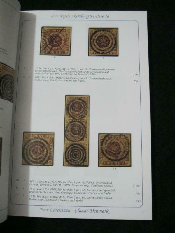 THOMAS HOLLAND AUCTION CATALOGUE 2003 CLASSIC DENMARK 'LORENTZEN' COLLECTION