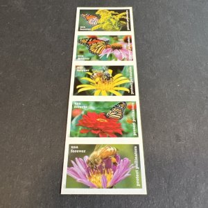 Scott#5228-32-2017 Protect Pollinators Strip of 5 Stamps(MNH)US