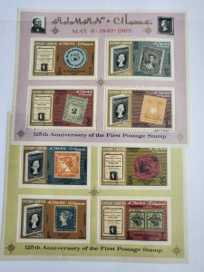 Stamps Ajman Scott #43a-44a nh