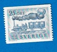 SWEDEN SCOTT#495 1956 SWEDISH RAILWAY CENTENNIAL - MNH