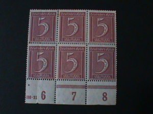 GERMANY--SC#137- NUMERAL OF VALUE STAMPS -MNH-PLATE BLOCK-VF-103 YEARS OLD