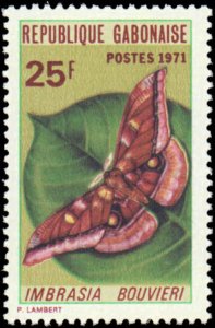 Gabon #272-275, Complete Set(4), 1971, Butterflies, Never Hinged