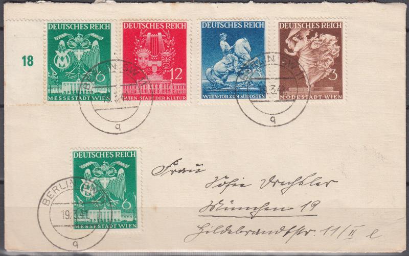 Germany - 19.3.1941 Vienna Fair on cover Berlin - Munich (2208)