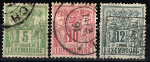 Luxembourg #51-3 F-VF Used CV $24.80 (X6417)