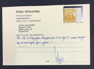 MOMEN: NEVIS SG #18 MINT OG LH **HOLCOMBE CERT** £170 LOT #62024