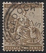 CAPE OF GOOD HOPE 1884 Sc 44  2d Hope Used VF,  GRADOCK postmark/cancel